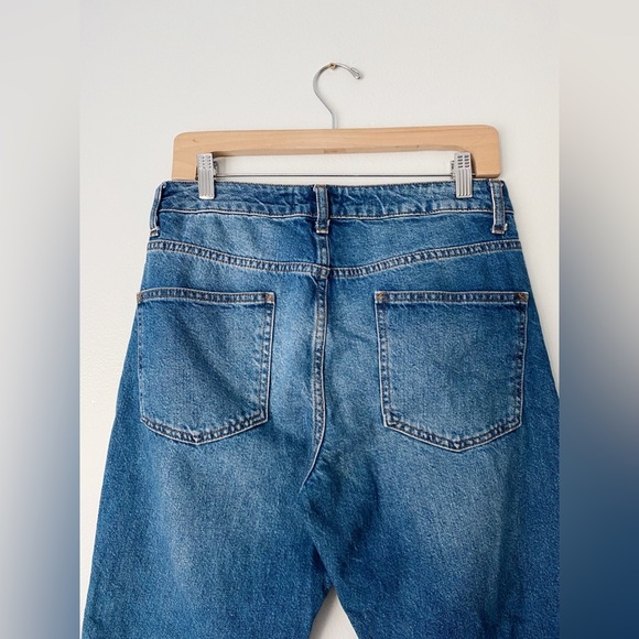 ASOS High Waisted Rise Tapered Relaxed Denim Jeans Classic Medium Wash 30 VTG - Picture 5 of 9